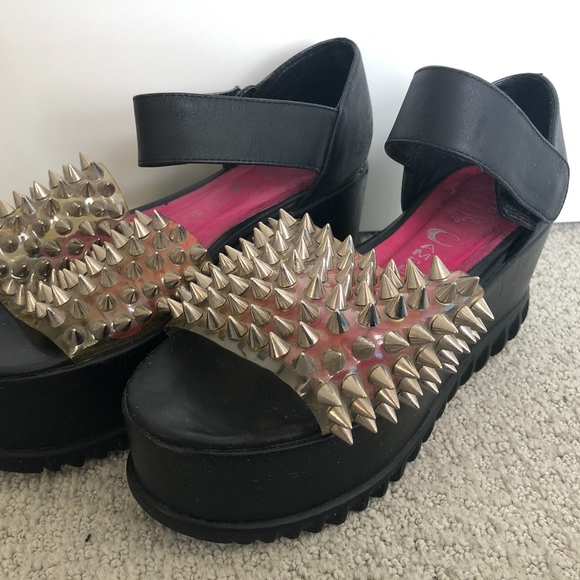 Jeffrey Campbell Shoes - Jeffrey Campbell Spiked Platform Sandals Size 6